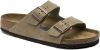 Birkenstock Arizona zachte voetbedden Suede lederen sandalen , Beige, Dames online kopen