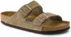 Birkenstock Arizona zachte voetbedden Suede lederen sandalen , Beige, Dames online kopen