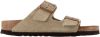 Birkenstock Arizona zachte voetbedden Suede lederen sandalen , Beige, Dames online kopen