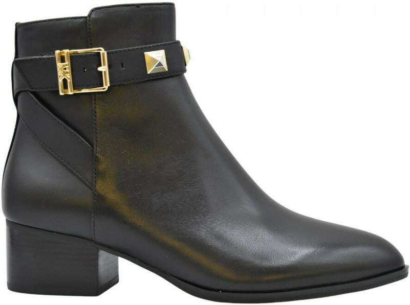Michael Kors Britton Ankle Boot Leather Black , Zwart, Dames online kopen