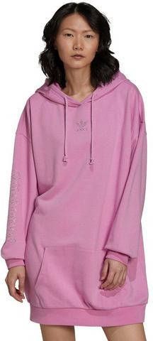 Adidas Originals '2000 Luxe' Hoodiejurk van velours met logo van siersteentjes in roze online kopen