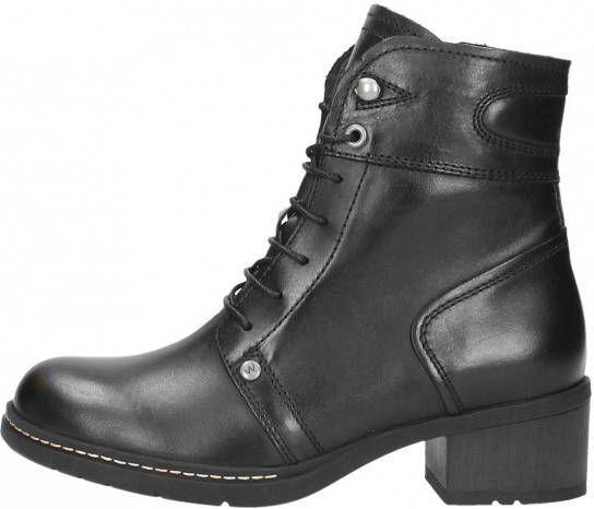 Enkellaarzen Wolky 01260 Red Deer 30000 zwart leer - Damesschoenensales.be
