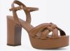 Lola Cruz Platformhakken sandaal , Bruin, Dames online kopen