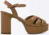 Lola Cruz Platformhakken sandaal , Bruin, Dames online kopen