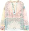 Twinset Blouse With Patchwork Bandanna Print , Wit, Dames online kopen