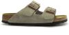 Birkenstock Arizona zachte voetbedden Suede lederen sandalen , Beige, Dames online kopen