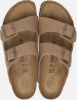 Birkenstock Arizona zachte voetbedden Suede lederen sandalen , Beige, Dames online kopen